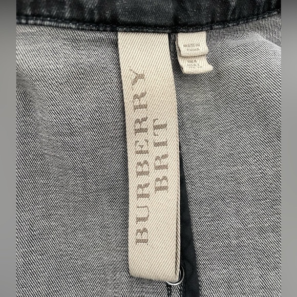 Burberry Brit Grey Denim Biker Jacket - Picture 5 of 8